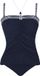 Sunflair Tankini Cup C - Blauw - Gestreept - Mouwloos - Synthetik - Handwas - Zonder sluiting - Met beugel - Afneembare bandjes - 85C