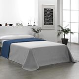 Martina Home Sprei, omkeerbaar, 100% polyester, grijs, blauw, bed 105 cm