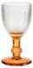 Diamantato Set de 6 Verres à vin 20 cl avec Base Orange
