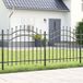 Gris 240 X 140 Cm Acier Peint Par Poudre 278094 Clôture de jardin-grillage de jardin