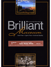 Brilliant Museum Satin Matte White 300grams A4 25v