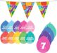 Haza Leeftijd verjaardag thema pakket 7 jaar - ballonnen/vlaggetjes