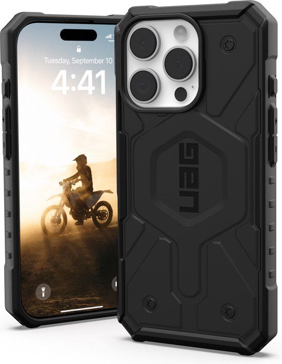 Urban Armor Gear UAG Pathfinder MagSafe Hoesje voor iPhone 16 Pro - Zwart