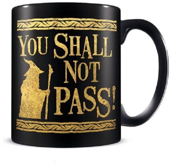 THE LORD OF THE RINGS Pyramid International The Lord Of The Rings You Shall Not Pass Unisex Kop - zwart/goudkleurig