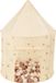 Selonis Kindertent paviljoen 100x130 cm 100 ballen 6 cm - speelhuisje voor kinderen - Licht Beige: Pastel Beige Koperrood Parelmoer