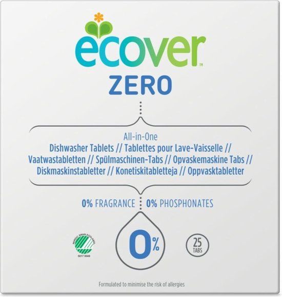 Ecover Vaatwastabletten Zero - 25 stuks