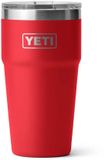 Yeti Rambler Stackable Cup 20oz Mag Slider Lid, Rescue Red, 591 ml