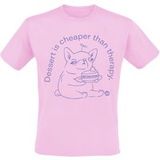 Todd Goldman Dessert Is Cheaper Than Therapy. Heren T-shirt - roze - M