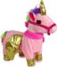 Lean Toys Mascotte Cheval interactif Rose Ailes dorées Musique