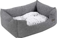 Merkloos / Sans marque Wan GmbH Omkeerbaar hondenbed - Grijs/Wit - Fleece/Katoen/Polyester - 60x50x20cm