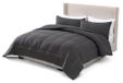 UGG Leonora Dekbedset met 2 kussenslopen, lichtgewicht dons, alternatieve deken, omkeerbaar, gezellig, warm, het hele seizoen, wasbaar en hypoallergeen beddengoedset, kingsize, houtskoolgrijs