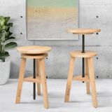Tabouret de peintre réglable, rotatif à 360°, hêtre, hauteur 48-66 cm