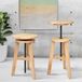 Tabouret de peintre réglable, rotatif à 360°, hêtre, hauteur 48-66 cm