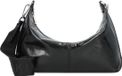 LIEBESKIND BERLIN Leren Schoudertas Paris 4 Paper Touch Crinkle Hobo Black Zwart