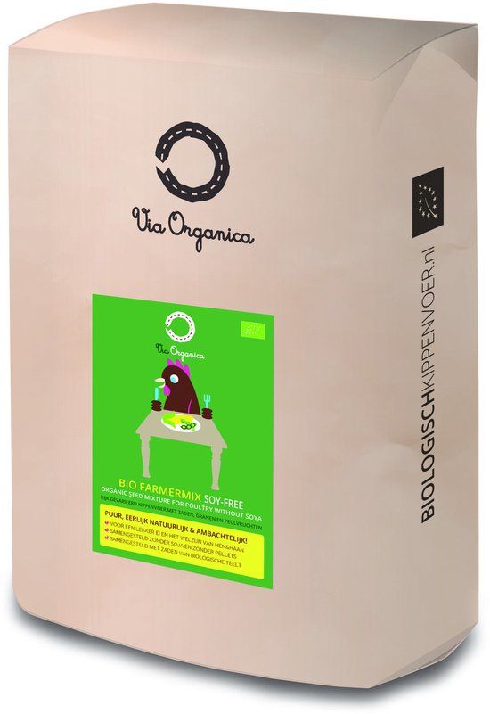 Via Organica Bio Farmermix - Sojavrij - Kippenvoer - 12.5 kg