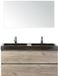 BES LED Maxx XL Badmeubelset 120 cm - Craft Oak - Wastafel Lucca Dubbel 2 Kraangaten met Spiegel