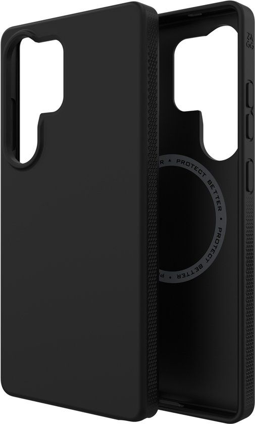 ZAGG Milan Snap Hoesje Geschikt voor Samsung Galaxy S25 Ultra - Back Cover Compatibel met MagSafe / Qi2 - Zwart