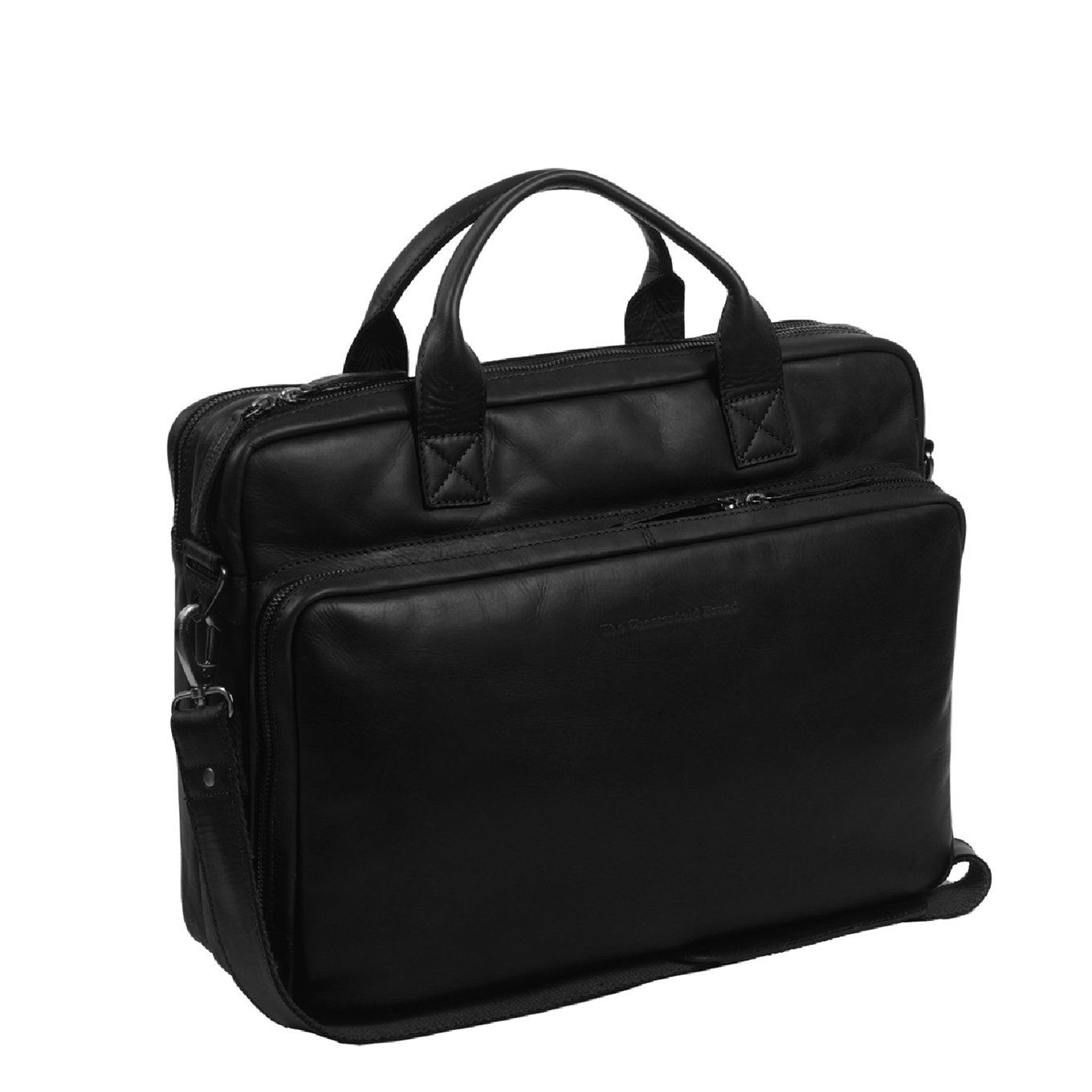 The Chesterfield Brand Leren Laptoptas Zwart Jackson - 8719241063690