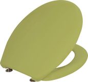 Unyqoos® Toiletbril mosgroen met antibacteriële duroplast en roestvrijstalen scharnieren