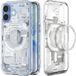Spigen Ultra Hybrid MagFit - Hoesje Geschikt voor Apple iPhone 17 - Compatibel met MagSafe - Back Cover Zero One Wit
