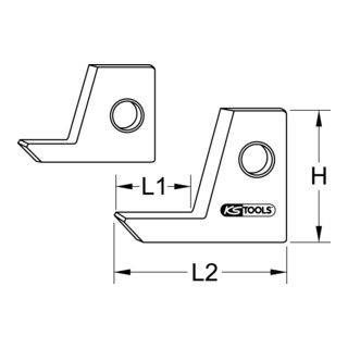 KS Tools hardmetalen vervangend snijstaal voor CK110 + CK160, 10mm - 1 stuk
