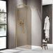 FortiFura Galeria Inloopdouche - 110x200cm - Rookglas - Geborsteld Messing (Goud)