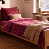 Flanel housse de couette 135 x 200 cm en Rouge
