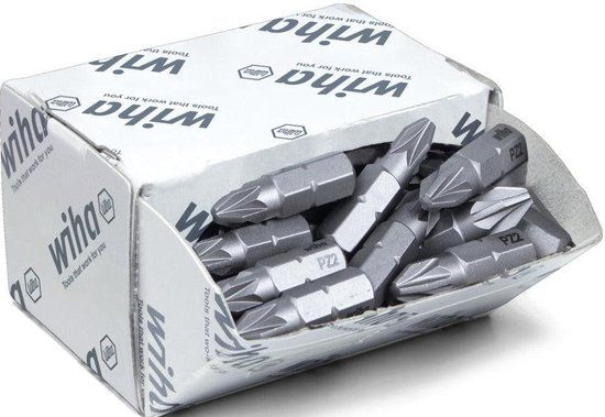 Wiha Bitset Standard 25mm (¼″) Pozidriv (PZ2) 50-pack - 7929005