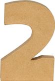 Decopatch Cijfer - 20 cm - Papier marche - Cijfer 2