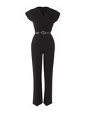 Trendyol Zwarte Geweven Jumpsuit Met Dubbele Rij Knopen En Wijde Pijpen