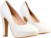 Super Mode LBS-pumps Vrouwen Wit Synthetisch Blokhak 5-7 cm