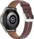 By Qubix Qubix - Luxe leren smartwatch bandje - Donkerbruin - 20mm