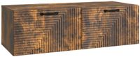 vidaXL Wandmontage TV-kast Gerookt eiken 98 x 41 x 30 cm Bewerkt hout