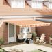 Maison Exclusive - Pare-soleil électrique (filaire) avec éclairage LED et capteur, 4 x 3 mètre