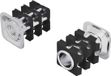vidaXL Draadbuis Insert 2 st Zwart en Zilver 15,8 x 15,8 x 22,5 mm