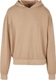Build Your Brand Acid Washed Oversized Capuchon Beige M Man