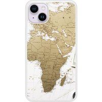Apple Bedrukt siliconen hoesje compatibel met iPhone 15 Plus Map Europe Afrique