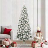 Prolenta Maison Exclusive Kunstkerstboom, inklapbaar, groen en wit, 210 cm