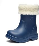 Ladeheid Kinder Regenlaarzen - Rubber - EVA - Warm Gevoerd - Waterdicht - Marineblauw - Maat 26/27