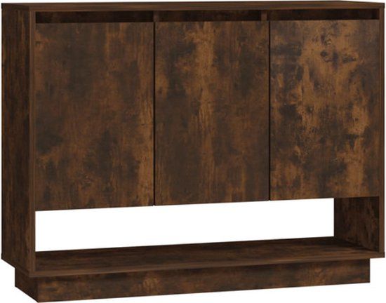 VidaXL Dressoir 97x31x75 cm bewerkt hout gerookt eikenkleurig