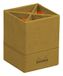 RHODIA 194522C - Pennenbakje Goud - 8 x 8 x 11 cm - Oranje Zadelstiksel - Buitenkant in Imitatieleer - Home Office Rhodiarama Collectie - Bureauorganisatie en Stijlvolle Opberging