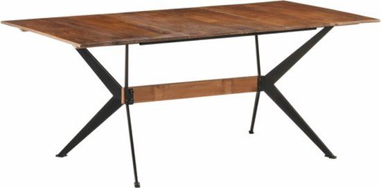 vidaXL Eettafel 180x90x76 cm massief mangohout
