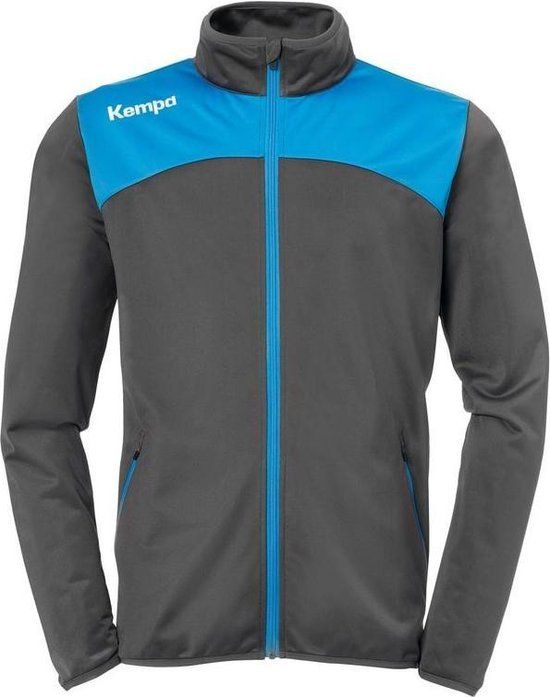 Kempa Emotion 2.0 Polyesterjack Kind Antraciet-Kempa Blauw Maat 128
