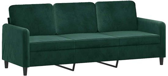 vidaXL Driezitsbank 180 cm fluweel donkergroen