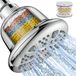 MakeFit Gefilterde douchekop – hoge druk met filter voor hard water, regenontharder, luxe, 7 instellingen, verstelbare filterdouchekop (chroom)