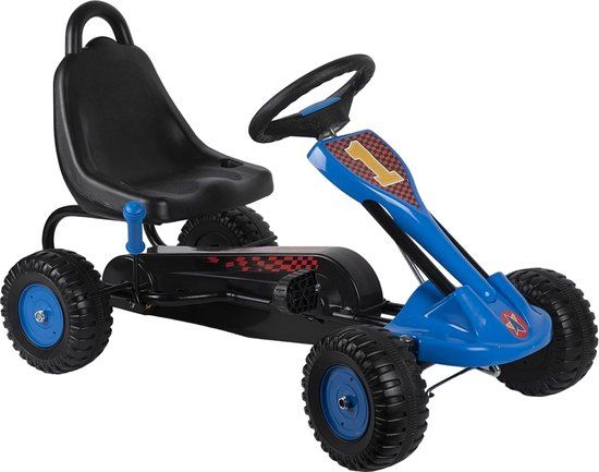Eddy Toys Skelter Go Kart - Blue - Max. 35 KG - Solid Tires