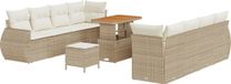 vidaXL Tuinset met 11 stukken, Beige, Polyrotan