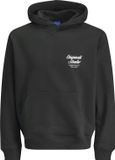 Jack & Jones Trui Jornorrebro Typo Back Sweat Hood Sn 12283054 Black Mannen Maat - L