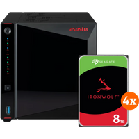ASUSTOR AS5404T NAS Server + 32TB Seagate IronWolf HDD Bundle