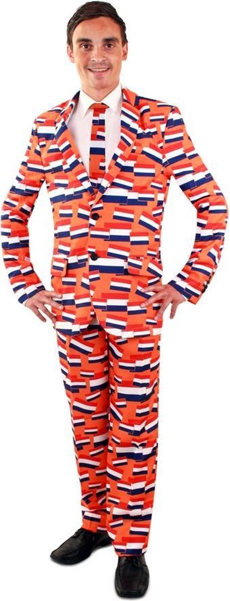 PartyXplosion Oranje Kostuum - Man - Maat 60 - Carnaval